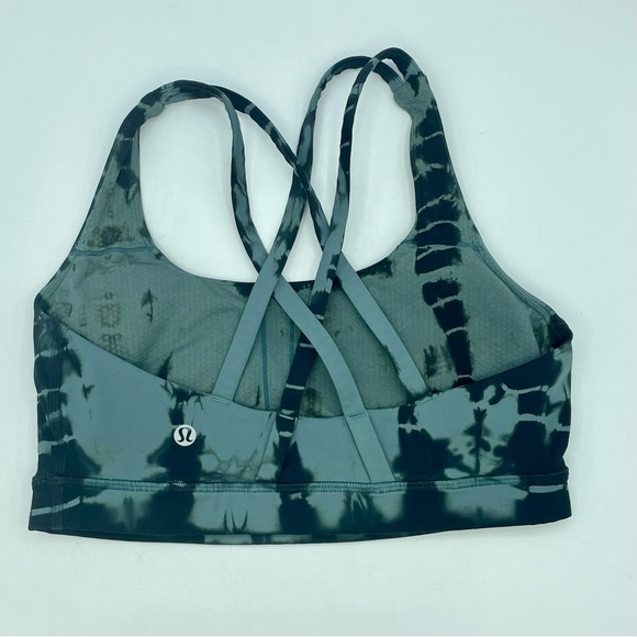 Lululemon Energy Bra SHIBORI Mystic Green Tie Dye Luxtreme Cross Strap Womens 6 - Picture 5 of 7